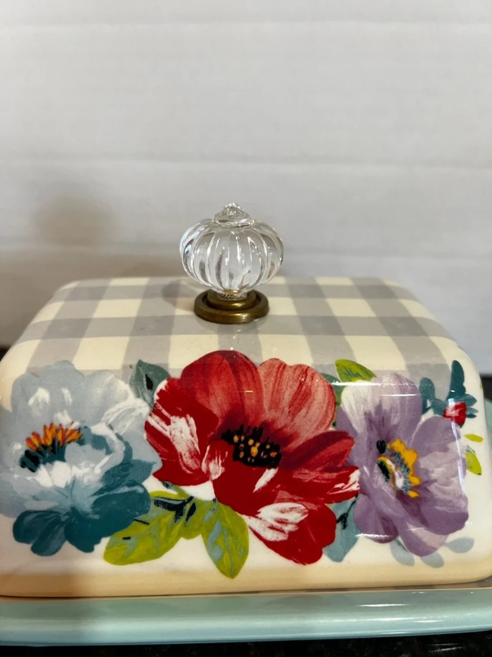 The Pioneer Women Sweet Romance Ceramic Double Stick Butter Dish Floral Ceramic